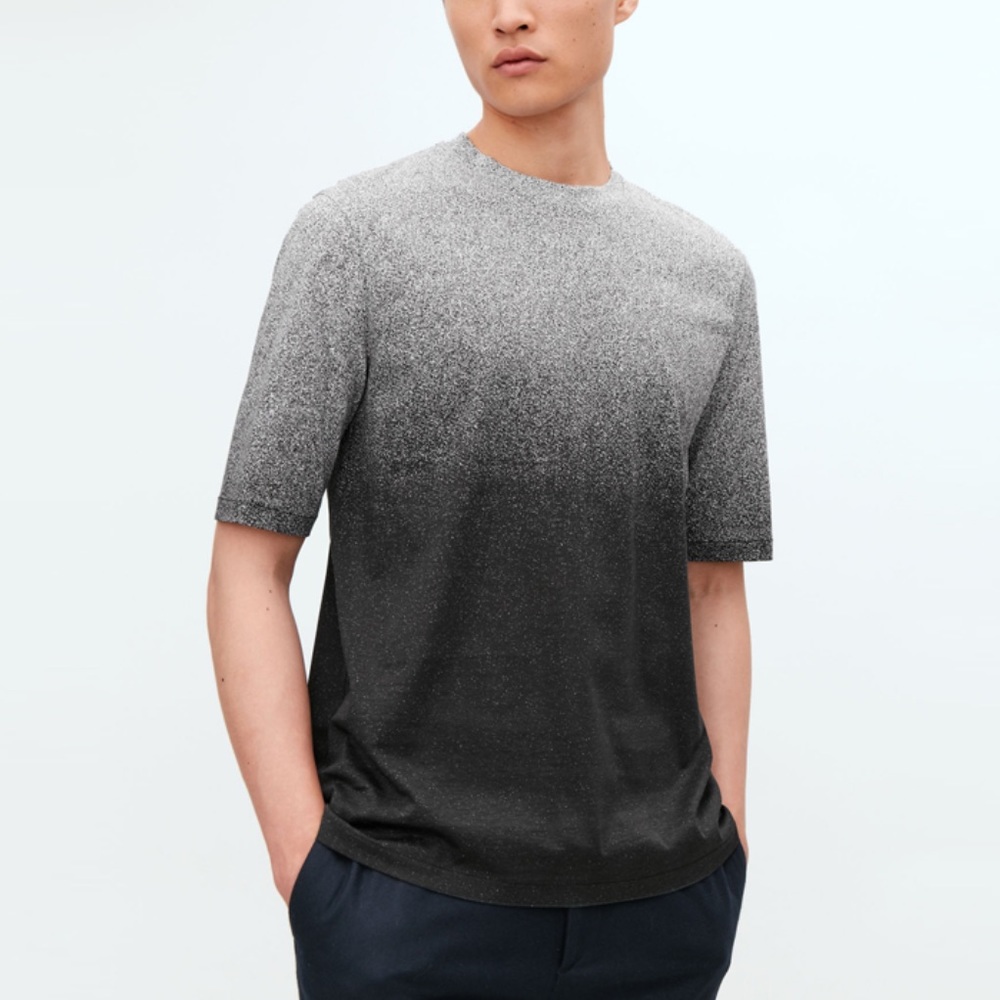 Boo-hoo man ombre, gray and black work out T shirt